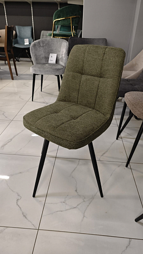 Стул на металлокаркасе Texas 4 поворотный темно-зеленый / черный из шоурума 1